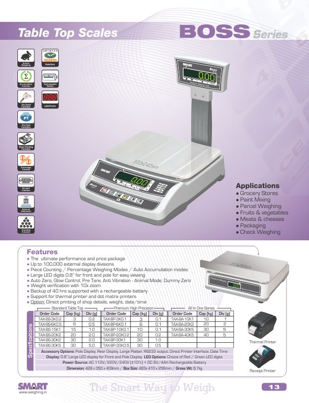 Fully Automatic Smart Weighing Scale, For Industrial and retail, Model  Name/Number: Boss Series